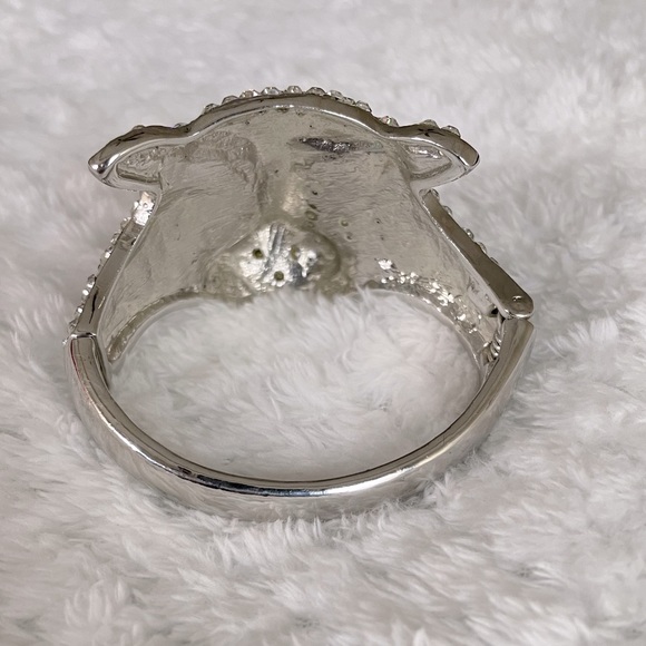 Rhinestone Tiger Head Statement Bracelet - Picture 4 of 8